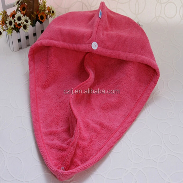 China Supplier Microfiber Hair Drying Turban Towel / China Wholesale Microfiber Shower Cap with Cheap Price