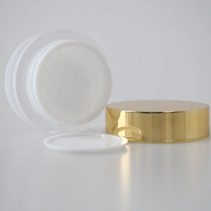 
custom round container with gold cap cosmetic 30g acrylic cream jar 1 oz jar for skin care 