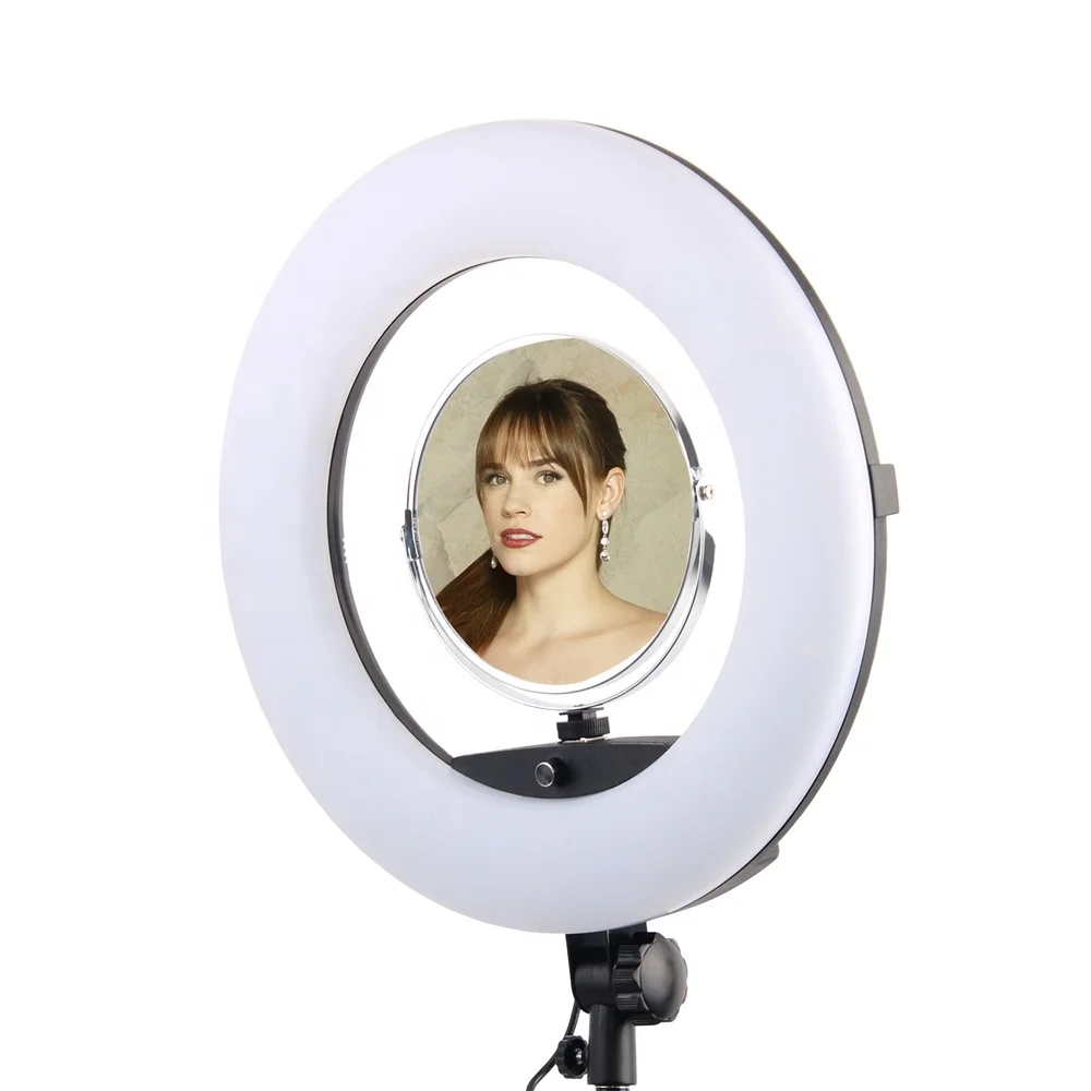 Led Circle Ring Light LCD Display 18 inch 480 Lamp Makeup Photo Studio Lightings 3200-5600K Camera Led Ring Light With Stand
