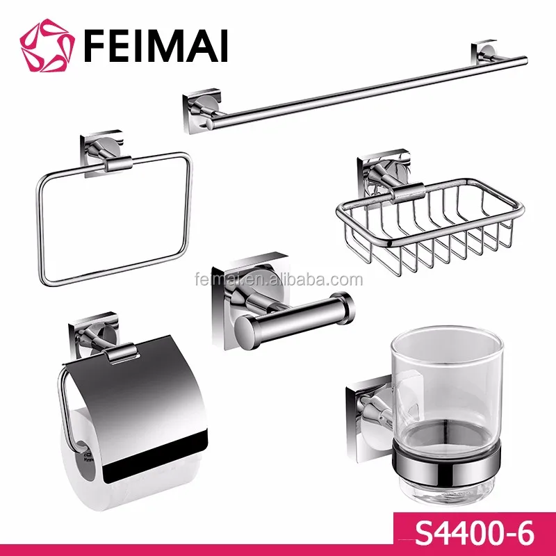
Bathroom Fittings Brass Chrome Plated Bath Hardware Sets 