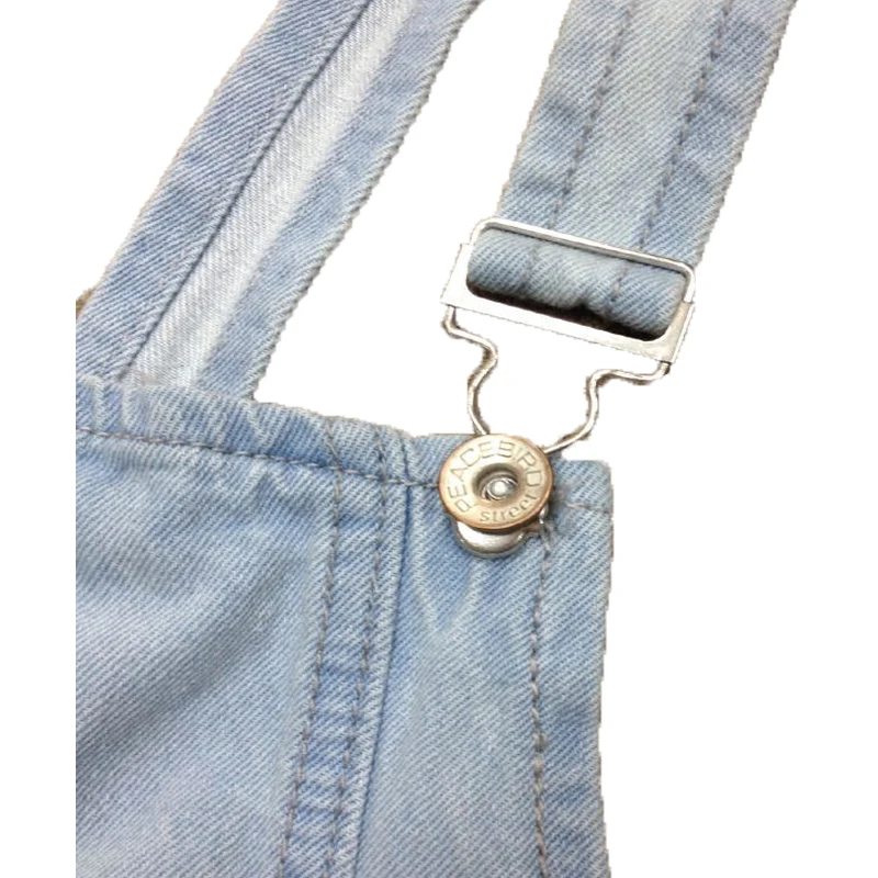 2016 korean denim pants woman suspendar jeans for ladies