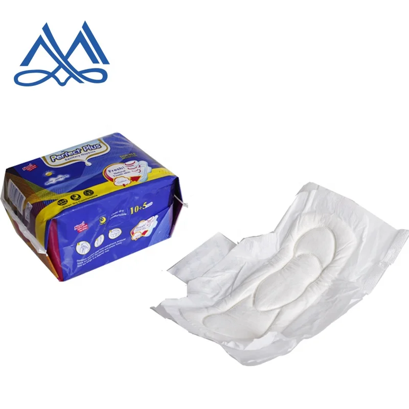 Winged Sanitary Napkins with soft cotton surface disposable sanitary pads for women period sanitary napkin