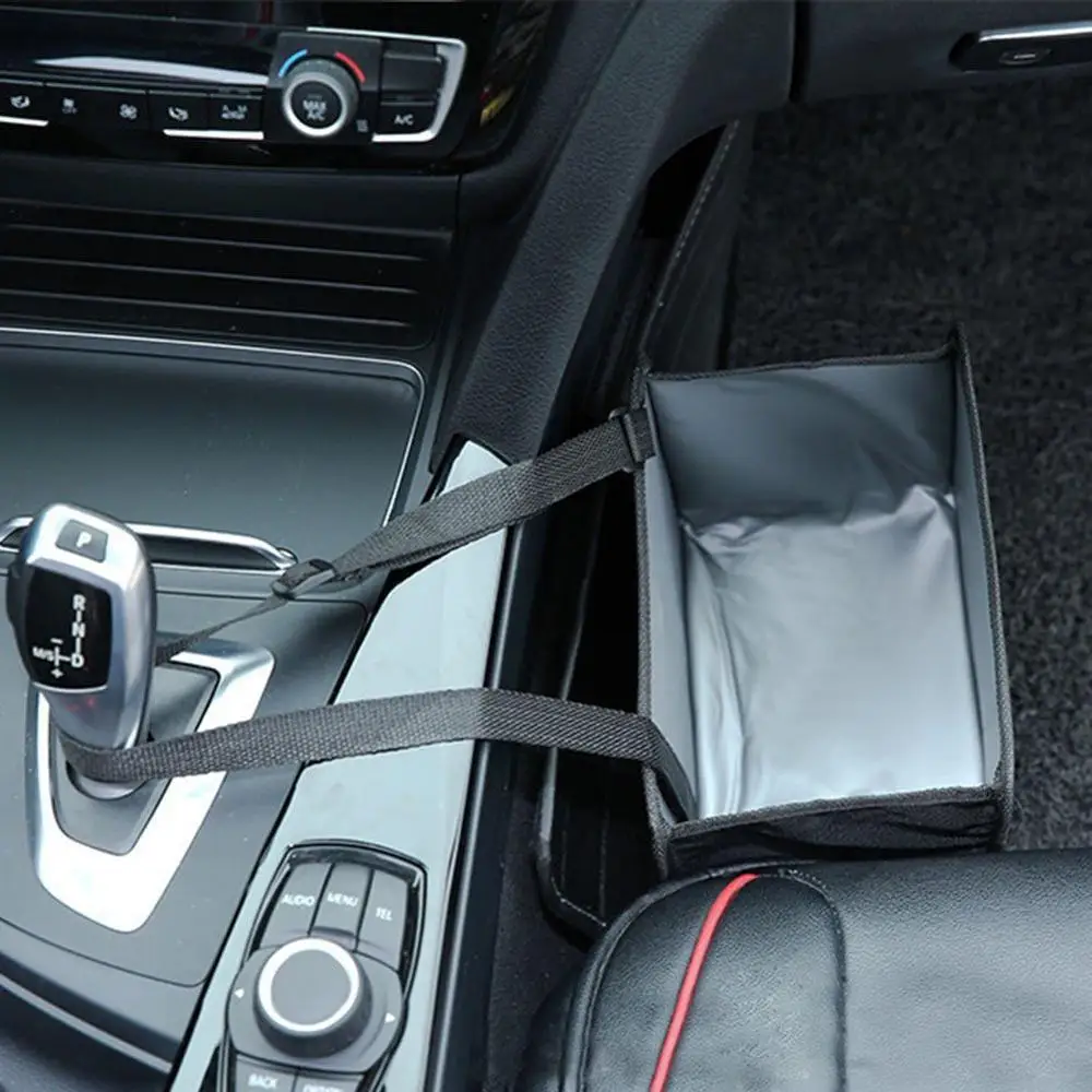 Hanging Car Vehicle Back Seat Headrest Trash Bag Garbage Can