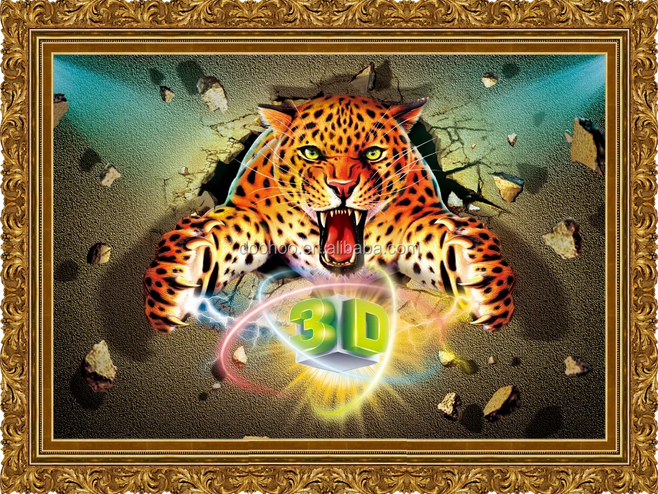 
hot wholesale animal lenticular PP/PET 3d picture for home decoration 