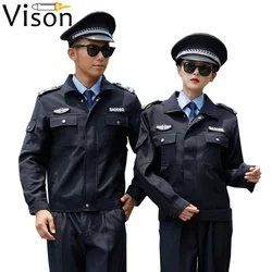 Gaberdine Jacket Security Guard Officer Uniforms winter coat Military Tactical clothes