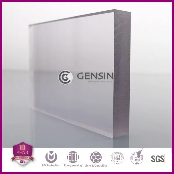 Утолщенный поликарбонатный твердый лист 20 мм, оргстекло, твердый поликарбонатный лист, прозрачное одностороннее или двухстороннее УФ-покрытие