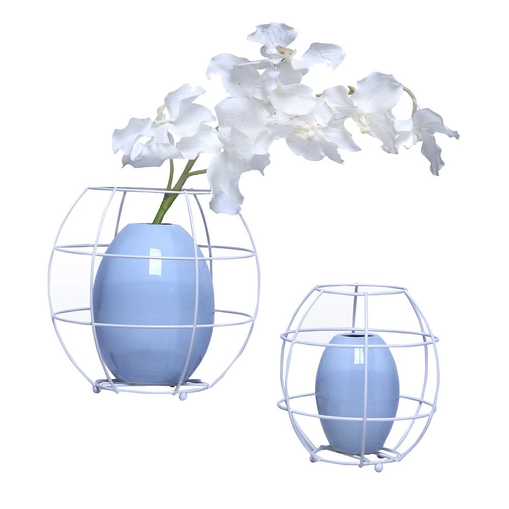 European porcelain ornaments with frame ceramic decorative vases