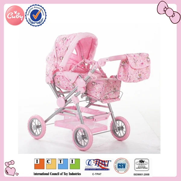Fabric metal  frame lovely toy doll buggy