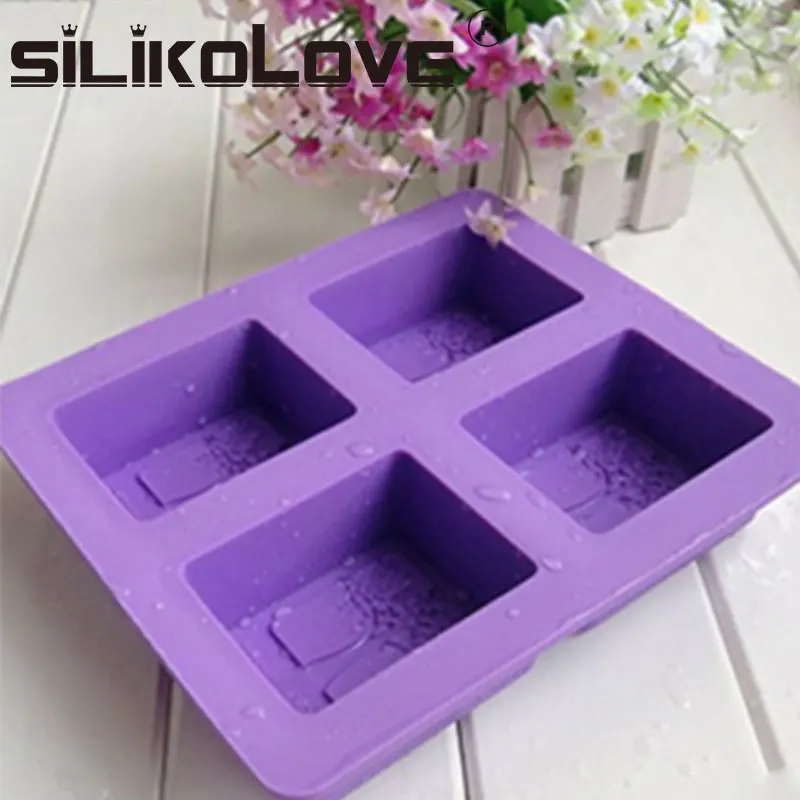 Chinese Supplier LOW MOQ 4 Tree Loaf Custom Silicon Mold Soap Handmade For Wholesale
