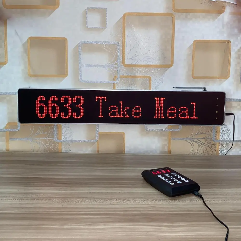 wireless calling system restaurant pager with LED display panel