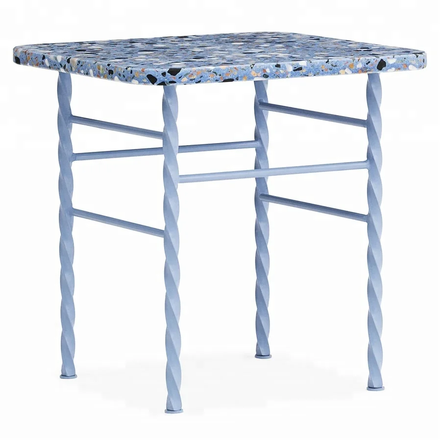 Low price matt surface blue terrazzo table tops