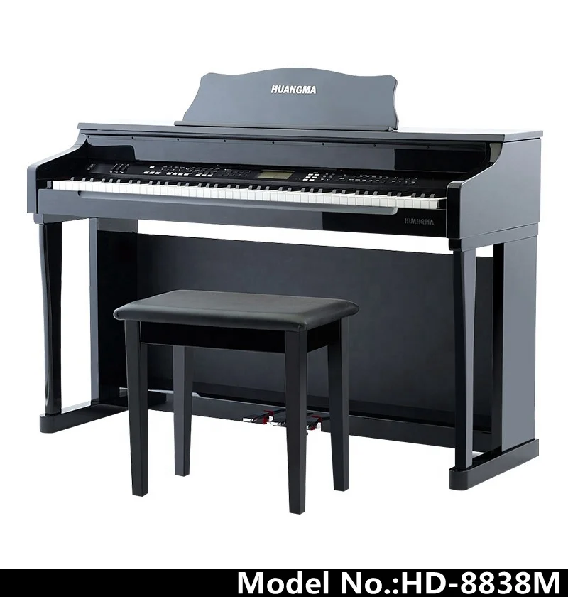 SPYKER piano 88 Key touch sensitive electric digital piano black color HD-8838P