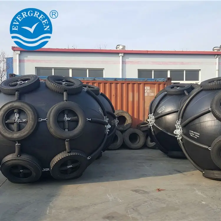 
80kpa pneumatic rubber marine fender with used aircraft tire 
