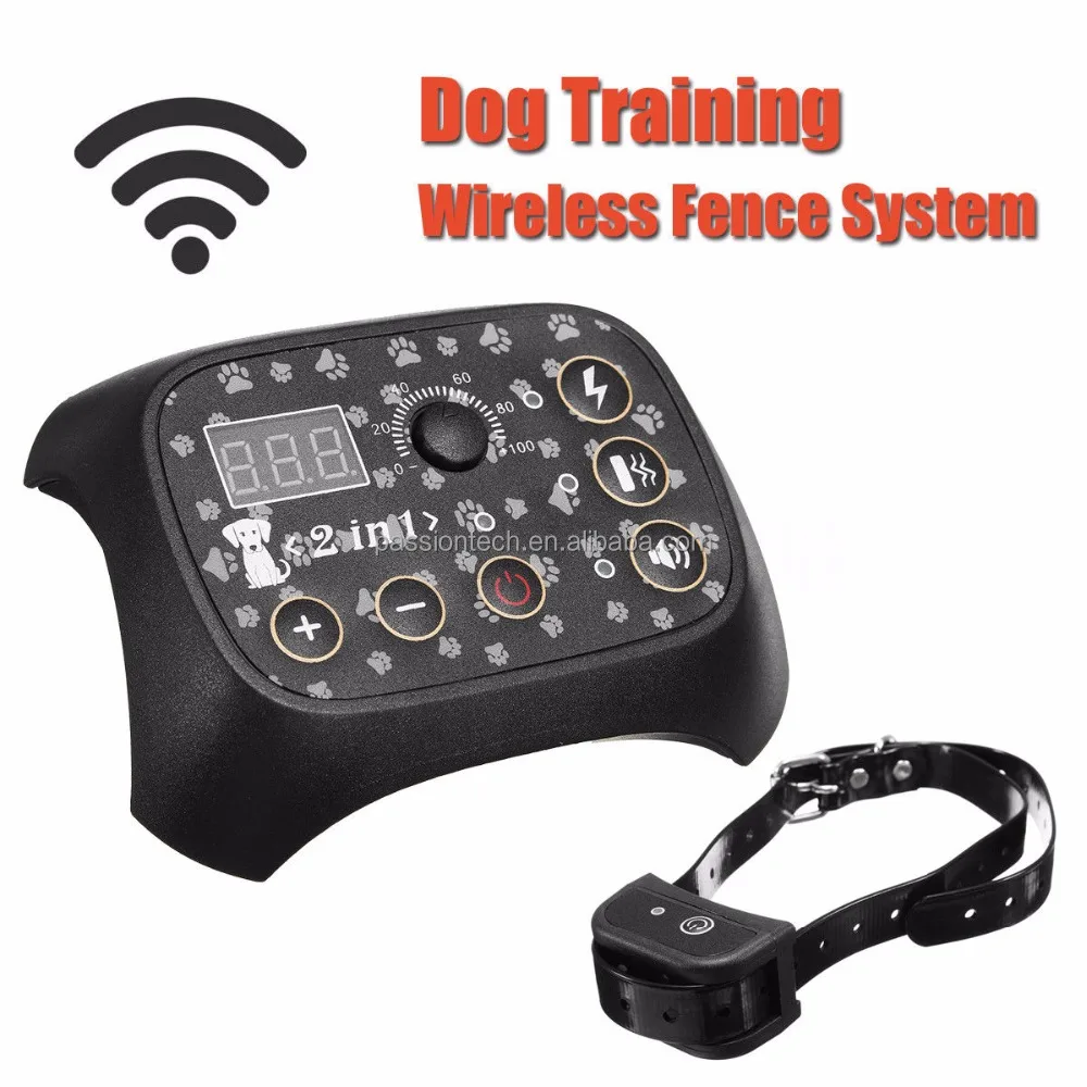 Kit Dressage Chien Cloture Sans Fil Anti Aboiement Rechargeable Collier Etanche TF68