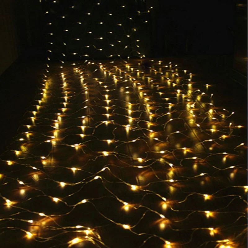 6x4M Christmas Garlands LED String Net Mesh Lights Fairy Xmas Lights
