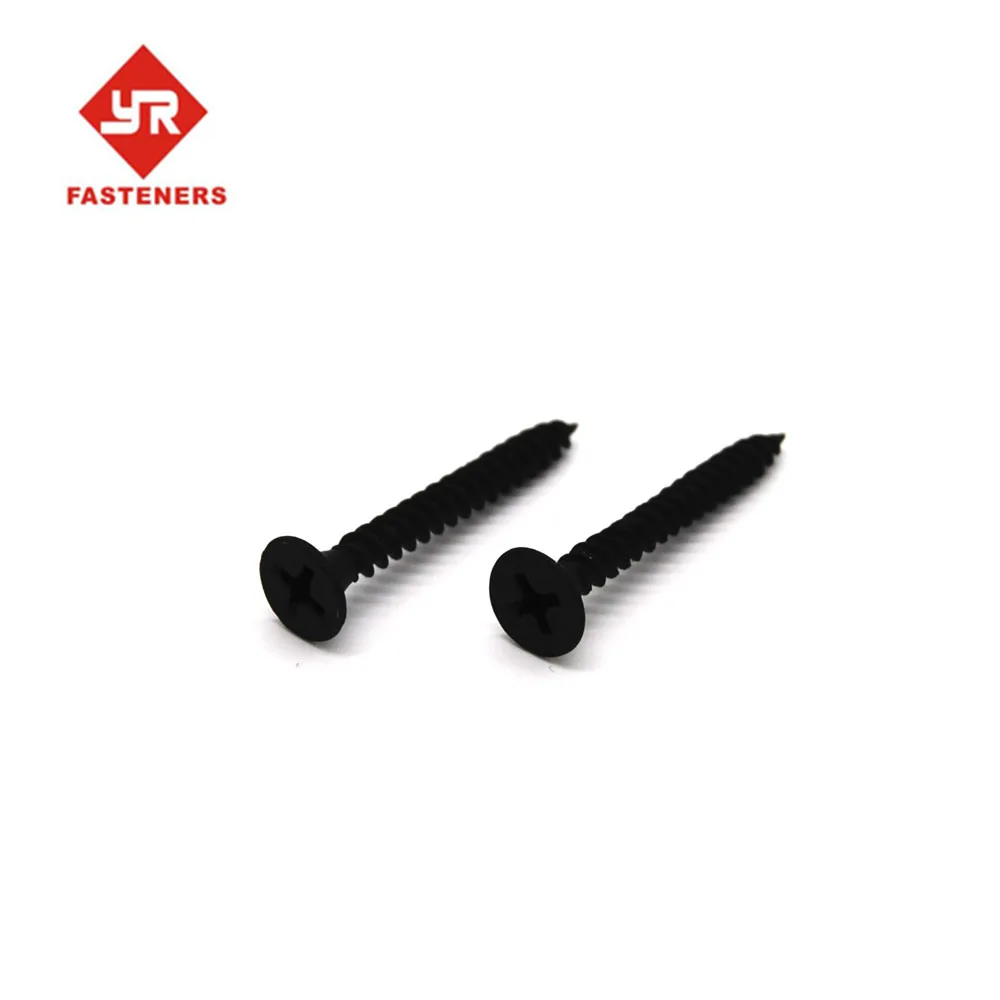 
Black fine thread Phillips Bugle Head drywall screw with factory price 
