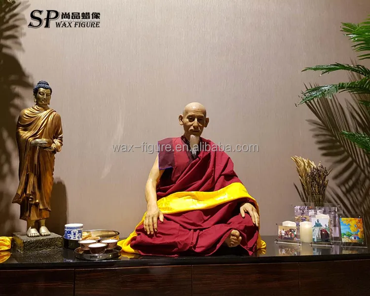 life size silicone famous celebrity wax life size wax sculptures super tibetan monk