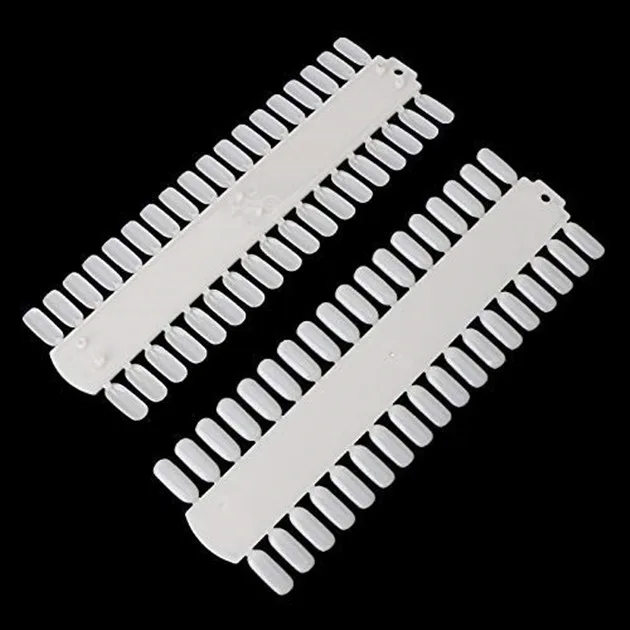 False Nails Aircraft Scale 72 Tips Practice Nail Art Polish Display Color Chart Palette Creamy White Diy