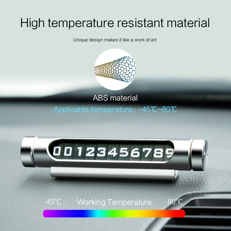 Licheers Free Shipping Night Luminous Car Parking Card Telephone Number Car Parking Phone Number Card