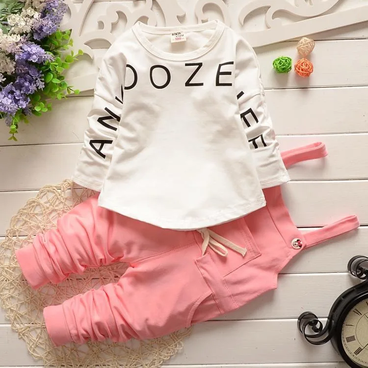 Retail children suits 2016 New kids clothes boys and girls baby long sleeve cotton Minnie casual