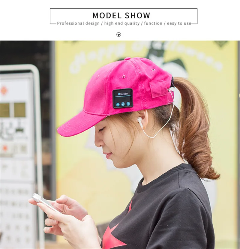 Головной убор Blue toth HatCap, гарнитура, наушники с микрофоном, музыка без рук, Mp3, Спортивная умная Базовая шапка, гарнитура, спортивная шапка