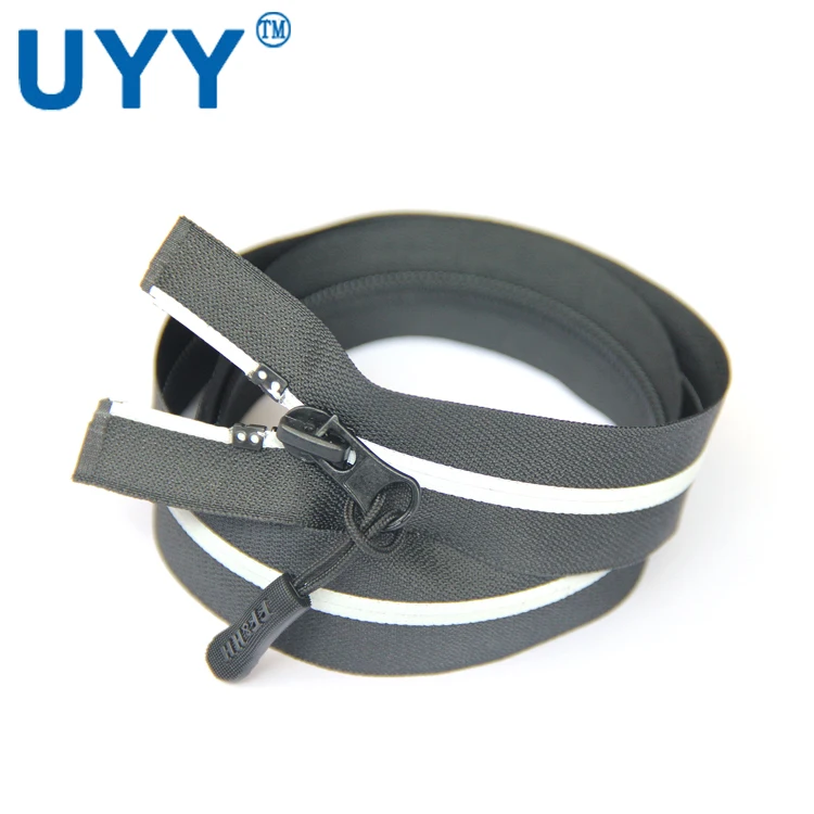 
Custom reflective strip 5# waterproof nylon zipper 