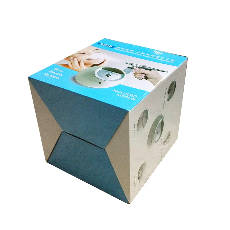 Краш-замок дно Толстая бумажная упаковка коробка с пластиковыми ручками для переноски