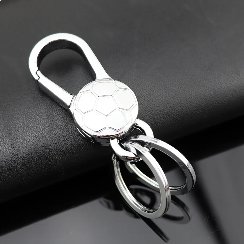 Super Value New 2022 High Quality Metal Football Design Sublimation Blank Keychain