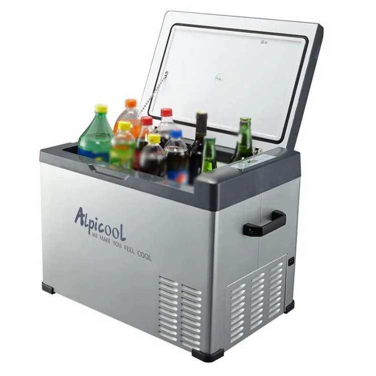 
 Портативный автомобильный холодильник на 50 л, 12 в пост. Тока, 220 В  