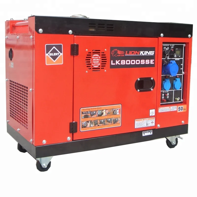 Air Cooled Portable 8kVA Silent Diesel Generator for Home Use