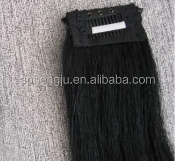 Черный зажим для волос, накладной зажим для волос, накладной зажим для лошадей, распродажа, длина 15-16 дюймов, 50 г