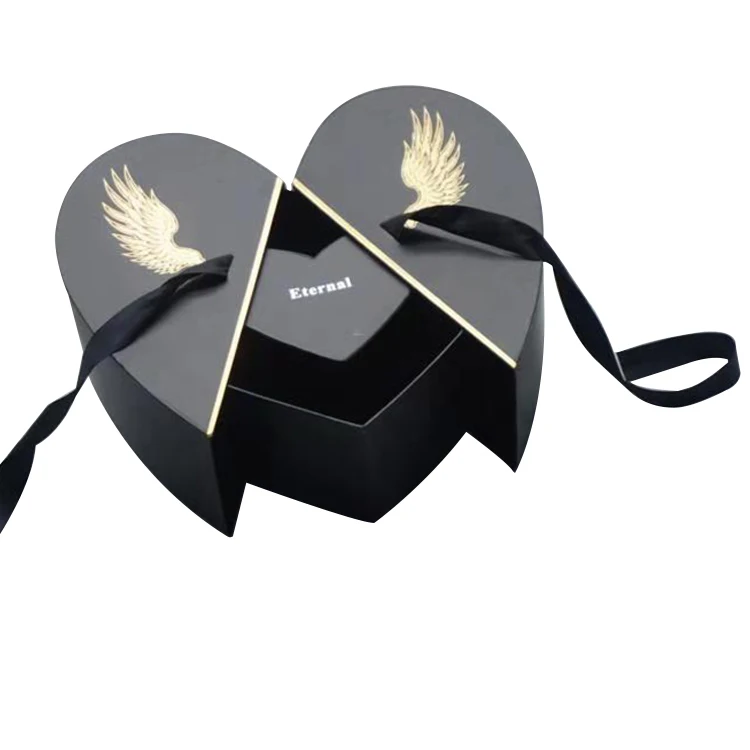 Luxury Custom logo printed gift cardboard doll packaging  Heart Shape box