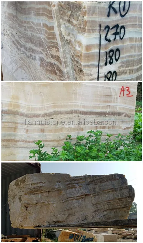 Quarry directly sell Iran yellow onyx block and High polished big slabs