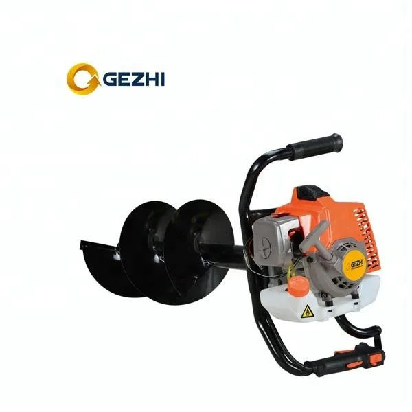 2 stroke 63cc gasoline earth auger for garden drill reliable quality CE GS EMC approval GZ-EA630