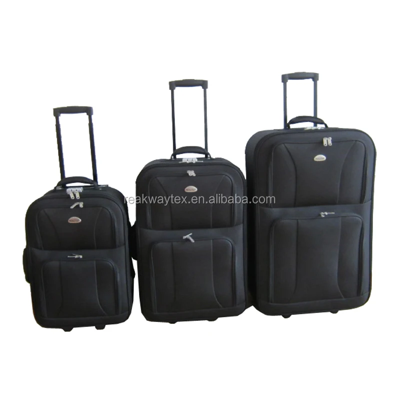 China Luggage Factory Supply Cheap Promotional 3pcs Eva Trolley Luggage Suitcase Sets