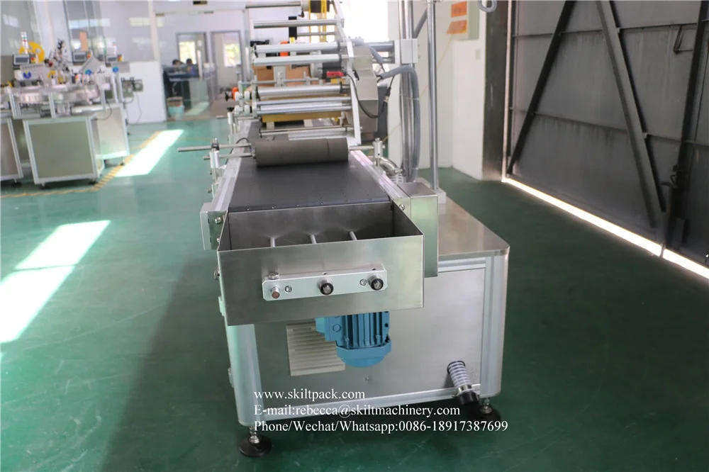 SKILT Automatic empty bag labeling machine label applicator with feeder manufacturer