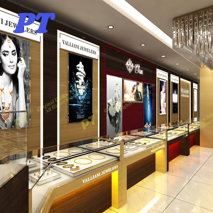 Luxury Jewellery Shop Furniture Showroom Exterior Design In India Mdf Jewelry Gold Cabinet