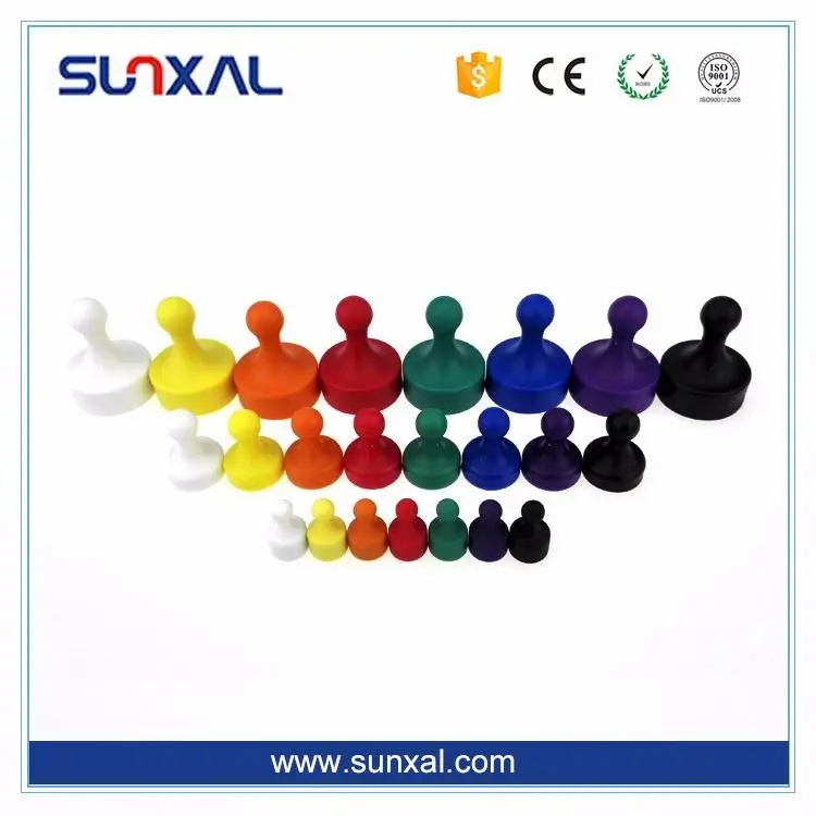 
Colorful Customized Office Refrigerator Strong Permanent Push Pin Magnet 
