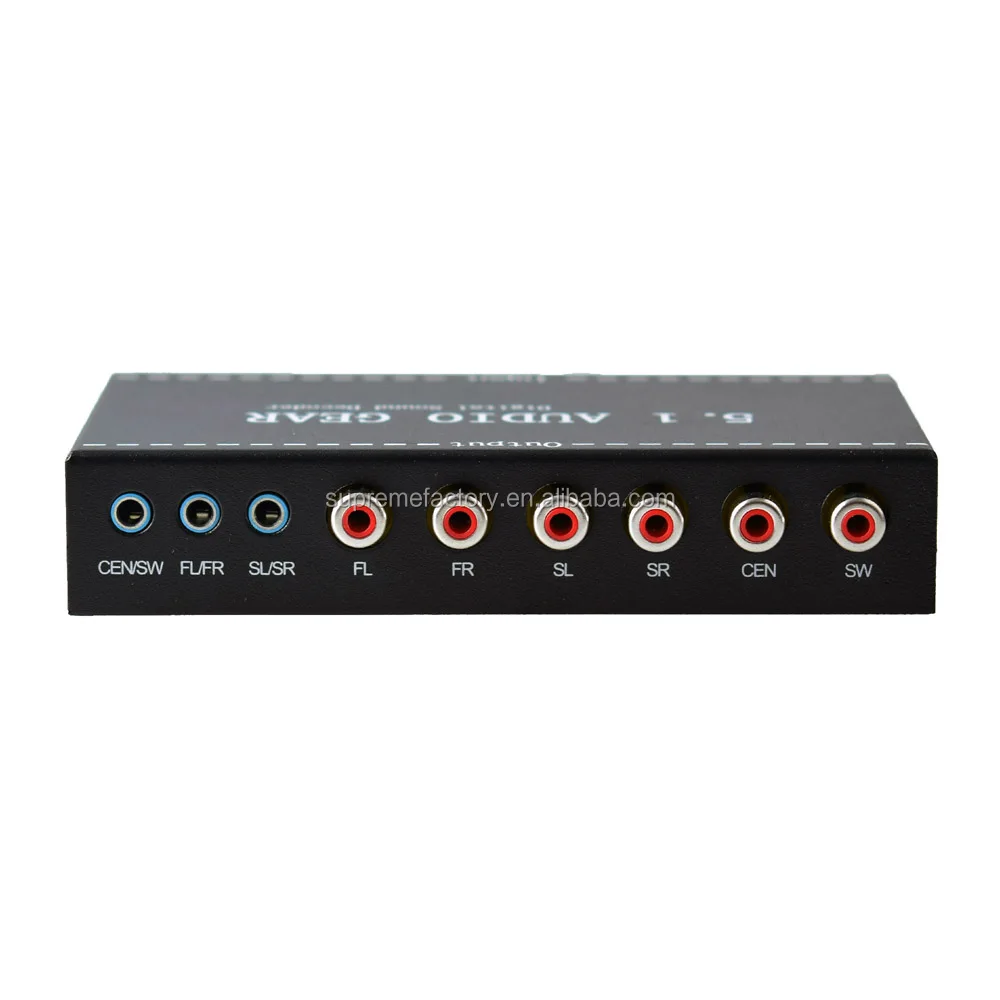 US plug Stereo 5.1 Audio Gear Digital Sound Decoder Convert SPDIF Coaxial Support For Dolby Digital AC3 DTS