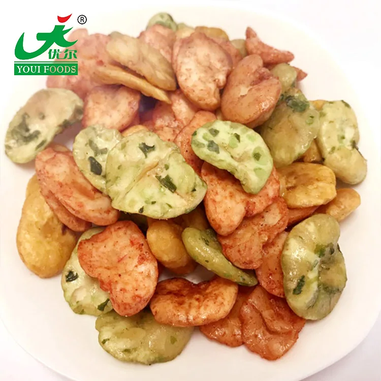 Seaweed high fiber coated broad bean chips retailer bag