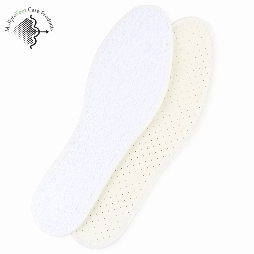 Washable Summer Pure Cotton Terry fresh Barefoot Insole