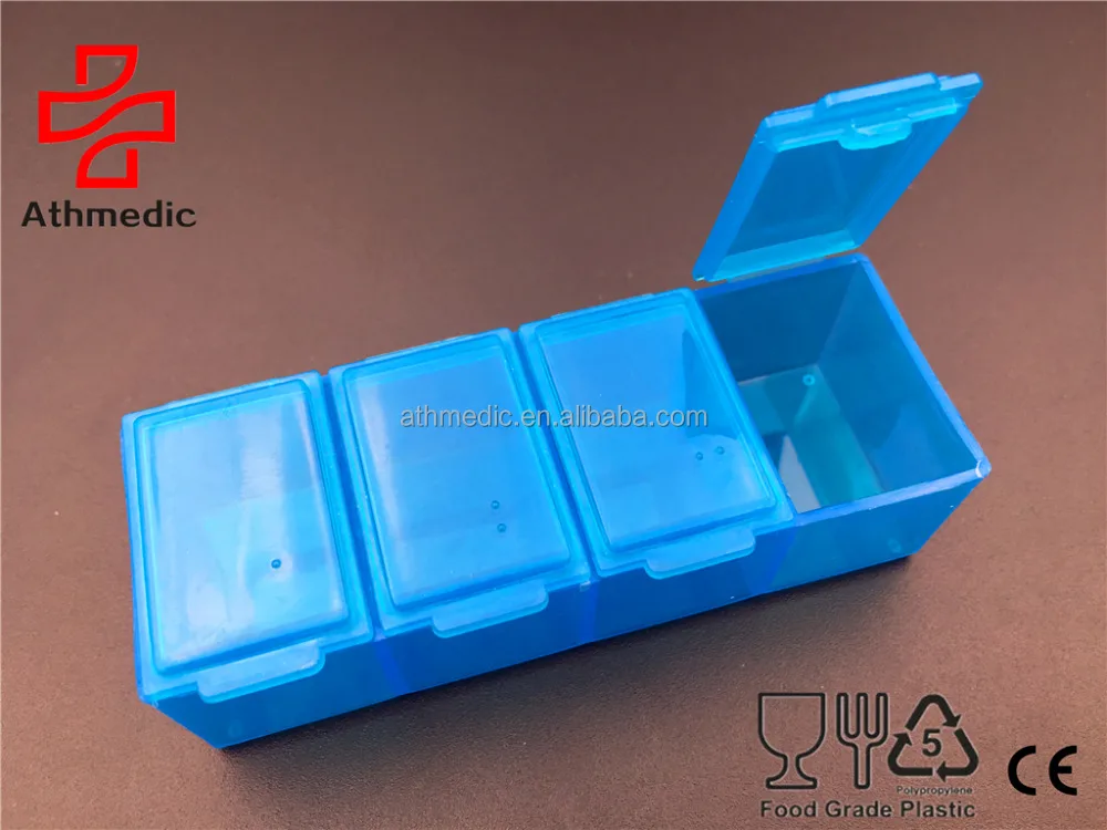 2025 Athmedic food grade custom logo premiums customized promotion cheap 4 case compartments pill box case organizer planner