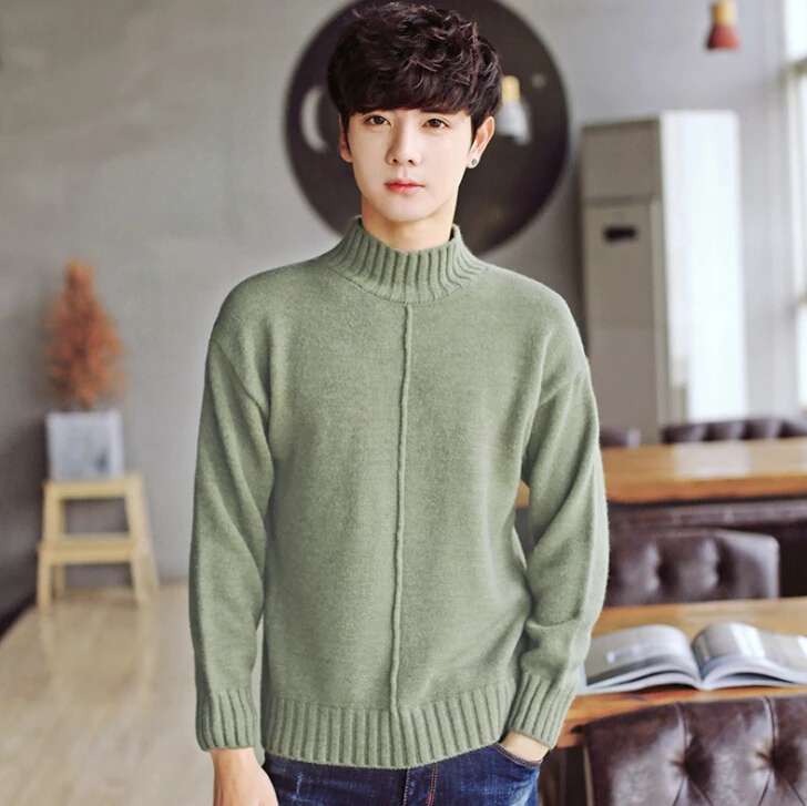 Производитель предлагает Пользовательские Модные Повседневные вязаные мужские стандартные шерстяные мужские компьютерные вязаные пуловеры с высоким воротом вязаный свитер