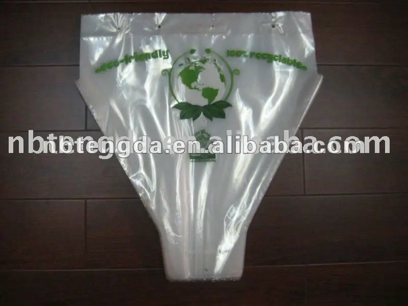 Hdpe Plastic Printing Fresh Flower Sleeve Bag Packaging