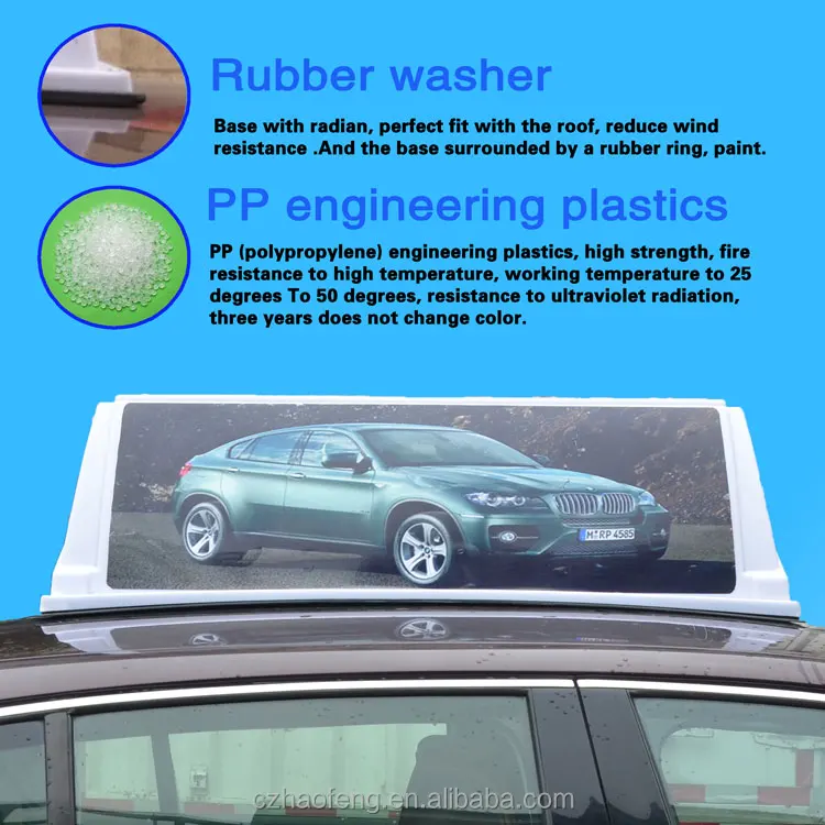 
New shape taxi advertising top light strong magnet taxi dome light 