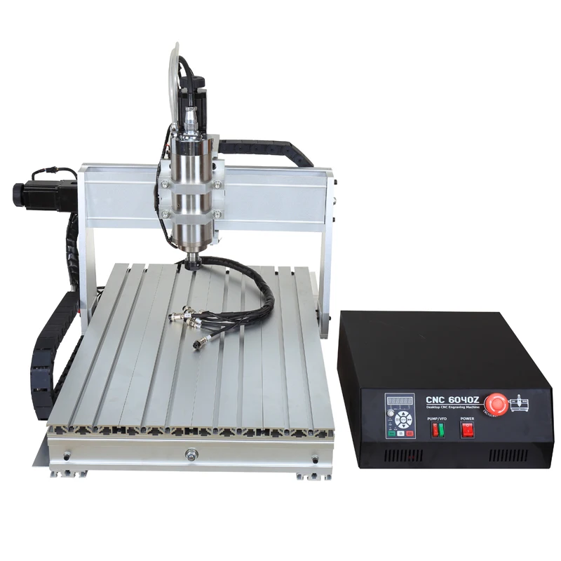 
China 3D 6040 mini CNC Engrave Router 3 Axis 1.5KW Water cooling spindle For wood PCB acrylic aluminum 