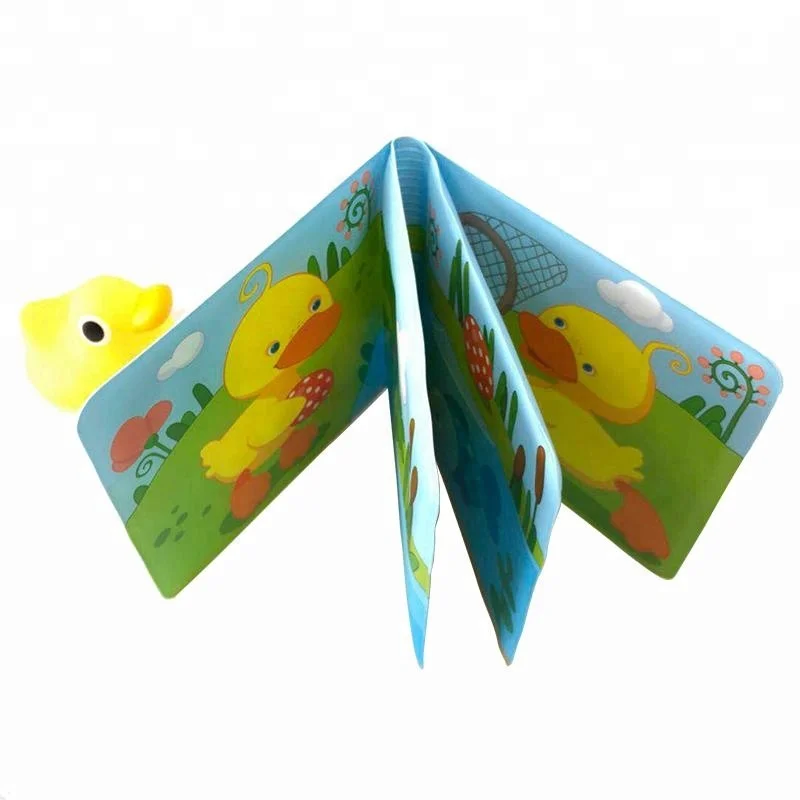 Baby Floating Duck Soft Waterproof toys distributors Educational book eva bath toy