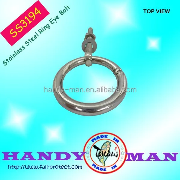 Nut & Washer Ring Eye Stainless Steel Bolt