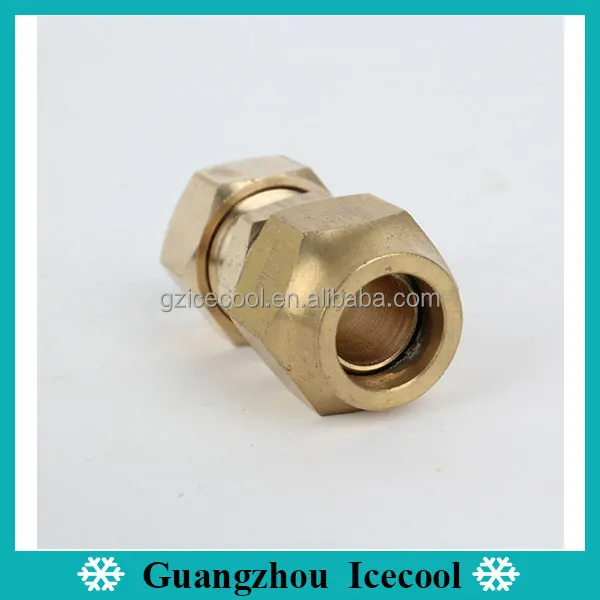 High Quality Brass Double Flare Union/Copper Speedfit Fitting with Nuts From 1/4' 3/8' 1/2' 5/8' 3/4' 7/8' 1'