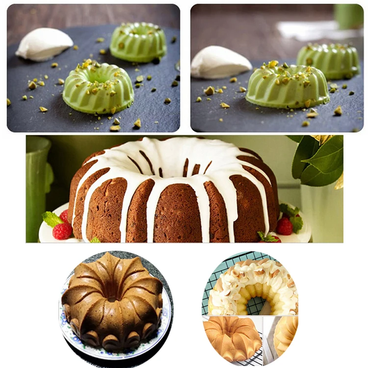 Cake Pan Silicone Cake Mold-6 Cavities Baking Mold, Bakeware Nonstick Silicone Cake Tools Moulds 100pcs Rich Experience 152g